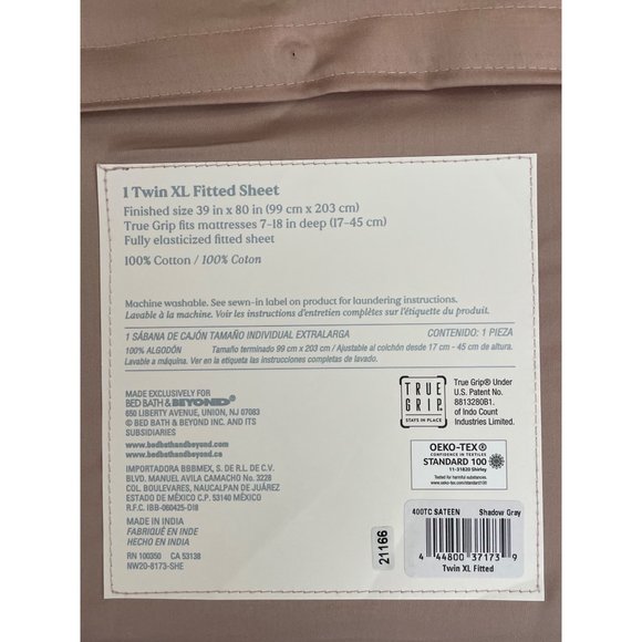 Nestwell Twin XL NWT Dusty Rose Silky and Smooth Sateen Fitted Cotton Bed Sheet - Picture 3 of 3